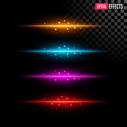 element four color light with lens effect vector