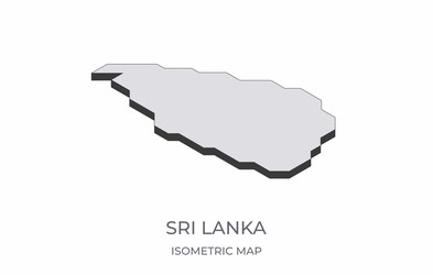 map of the sri lanka in simple isometric form vector image