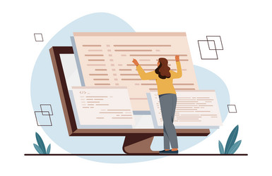 programming and engineering development vector image