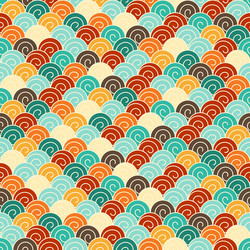 seamless pattern in retro style vector image