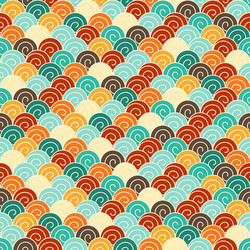 Seamless pattern in retro style vector