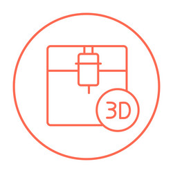 tree d printing line icon vector image