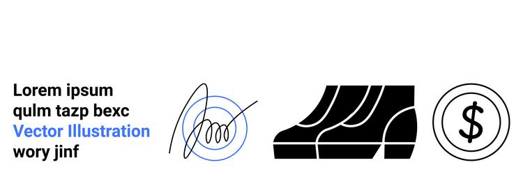 abstract financial workflow with signatures vector image