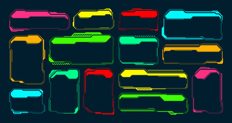 futuristic hud or ui elements sci-fi user vector image
