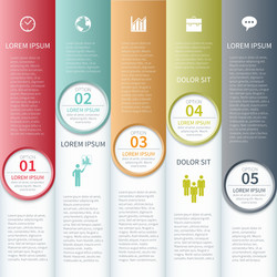 Modern business infographics options banner vector