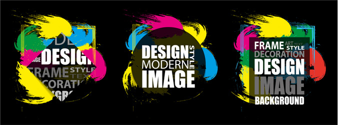 modern frame for text dynamic colorful design vector image