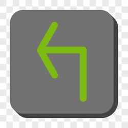 turn left rounded square button vector image