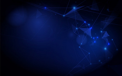 abstract connecting dots lines and polygonal vector image