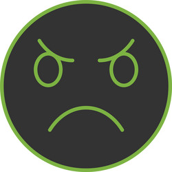 angry emoji icon vector