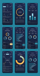 different ui ux gui screens and flat web icons vector image