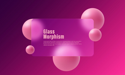 glass morphism with frosted partition vector image