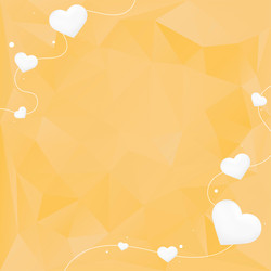 heart string border yellow prism pattern vector