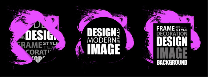 modern frame for text dynamic purple design vector image