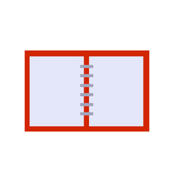 notepad open notebook for writing vector image
