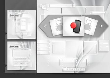 website design template menu elements vector image