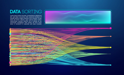 Dynamic Data Flow Visualization vector image