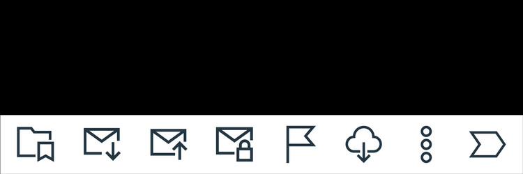 email line icons linear set quality vector image