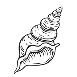 Abstract seashell simple logo Royalty Free Vector Image