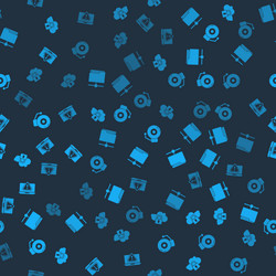 set cloud computing lock ftp folder ringing vector image