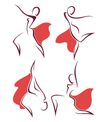 Tango Silhouette Collection Vector Image