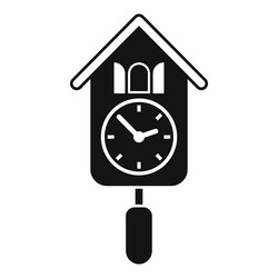 cuckoo clock hanging showing time passing icon vector image