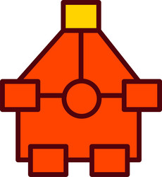 flowchart icon design vector image