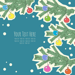 frame for text with fir branches vector image