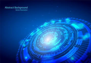futuristic interface hud techno circle abstract vector image
