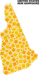 golden rotated square pattern map new hampshire vector image