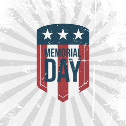Memorial Day Retro Label Vector Image