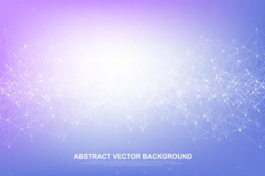 Abstract polygonal background with connected lines vector