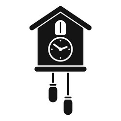 cuckoo clock hanging showing time passing icon vector image