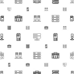 datacenter icons pattern seamless white background vector