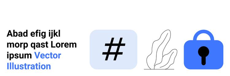 secure access concept with metadata tag symbol vector image