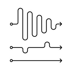set of simple thin lines like pathway vector image