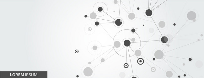 abstract connection structure vector image