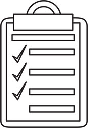 isolated checklist with checkmark design vector image