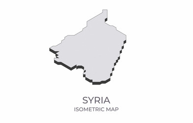 map of the syria in simple isometric form vector image