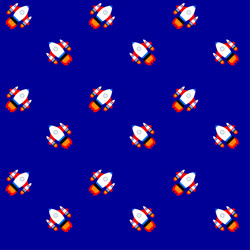 rocket in space seamless pattern vector image