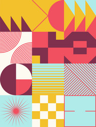scandinavian artwork pattern design vector image