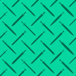 seamless pattern with ancient swords vector image
