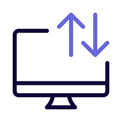 using a desktop for transferring data vector image