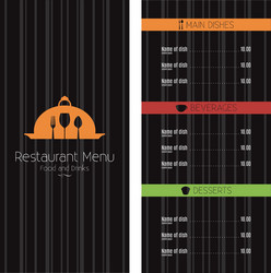abstract menu background with some special objects vector image