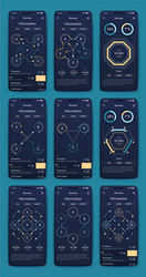 different ui ux gui screens and flat web icons vector image