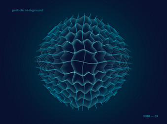 Dynamic Particle Wave Background vector image