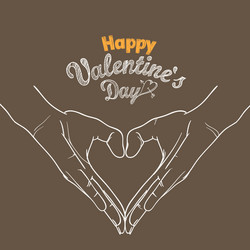 Happy valentines day greeting card vector