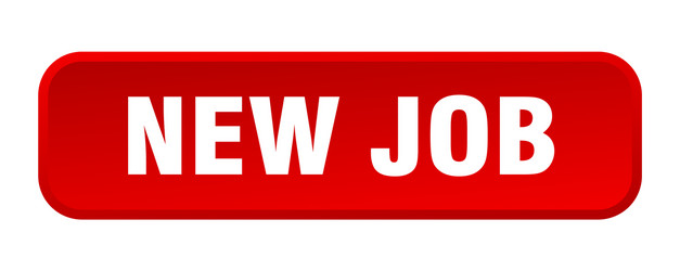 new job button square 3d push vector image