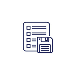 select files for backup line icon vector image