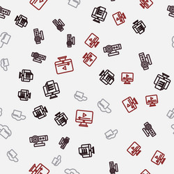 set line online quiz test survey web camera vector image