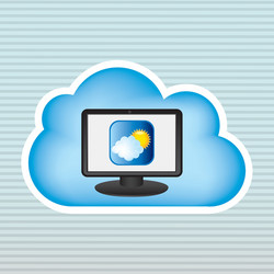 cloud computing design vector image